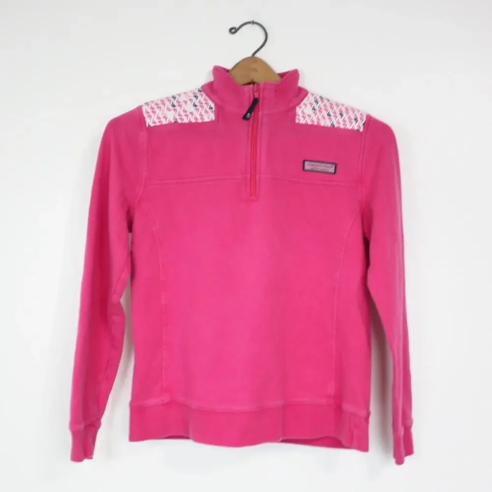 Vineyard Vines Shep Shirt Women's Sz XS Pink Sailboat Everyday Basic Casual - Picture 1 of 4